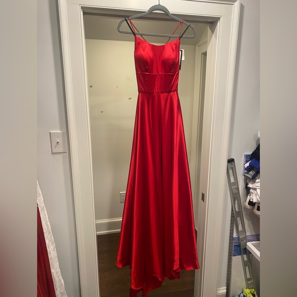 Brand new red Betsy & Adam prom dress